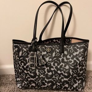 Tory Burch Lace Floral Tote Bag